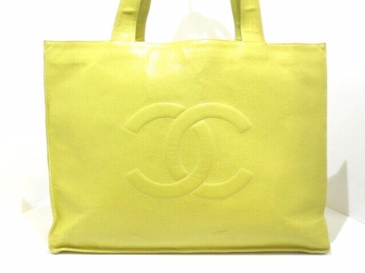 Vintage Chanel Lime Green Caviar Leather Cube Satchel – Perry's