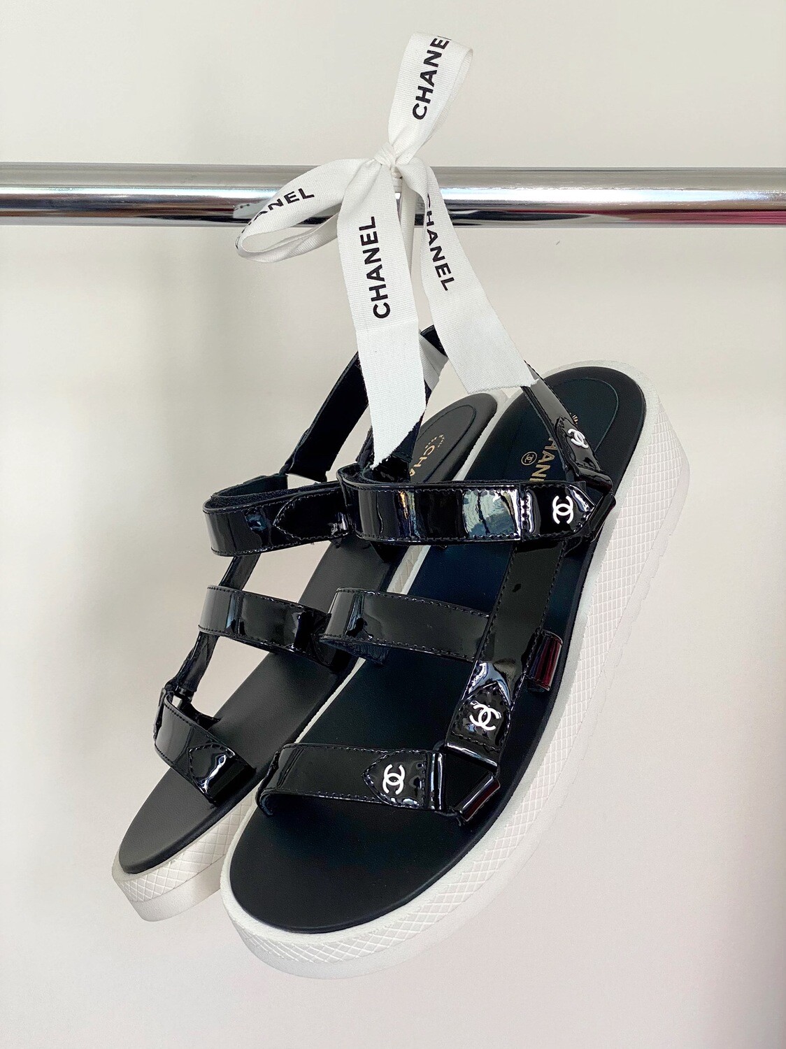 new chanel sandals 39 black