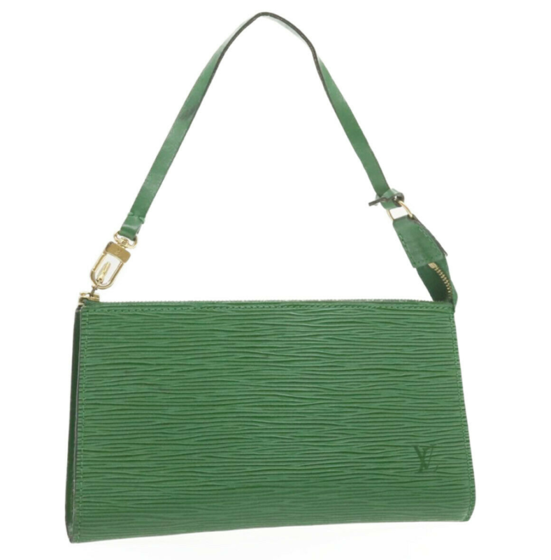 LOUIS VUITTON LV GREEN EPI LEATHER POCHETTE MINI BAG