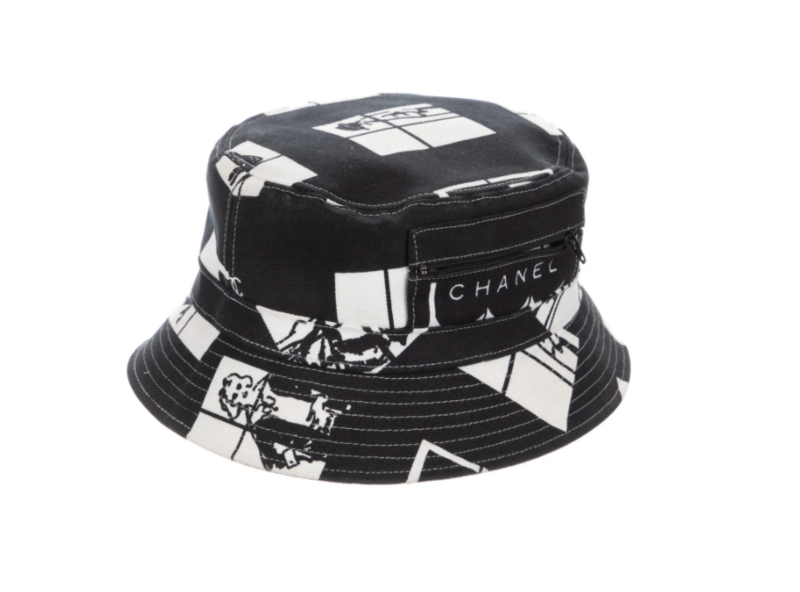 CHANEL VINTAGE WINDOWS LOGO BUCKET HAT
