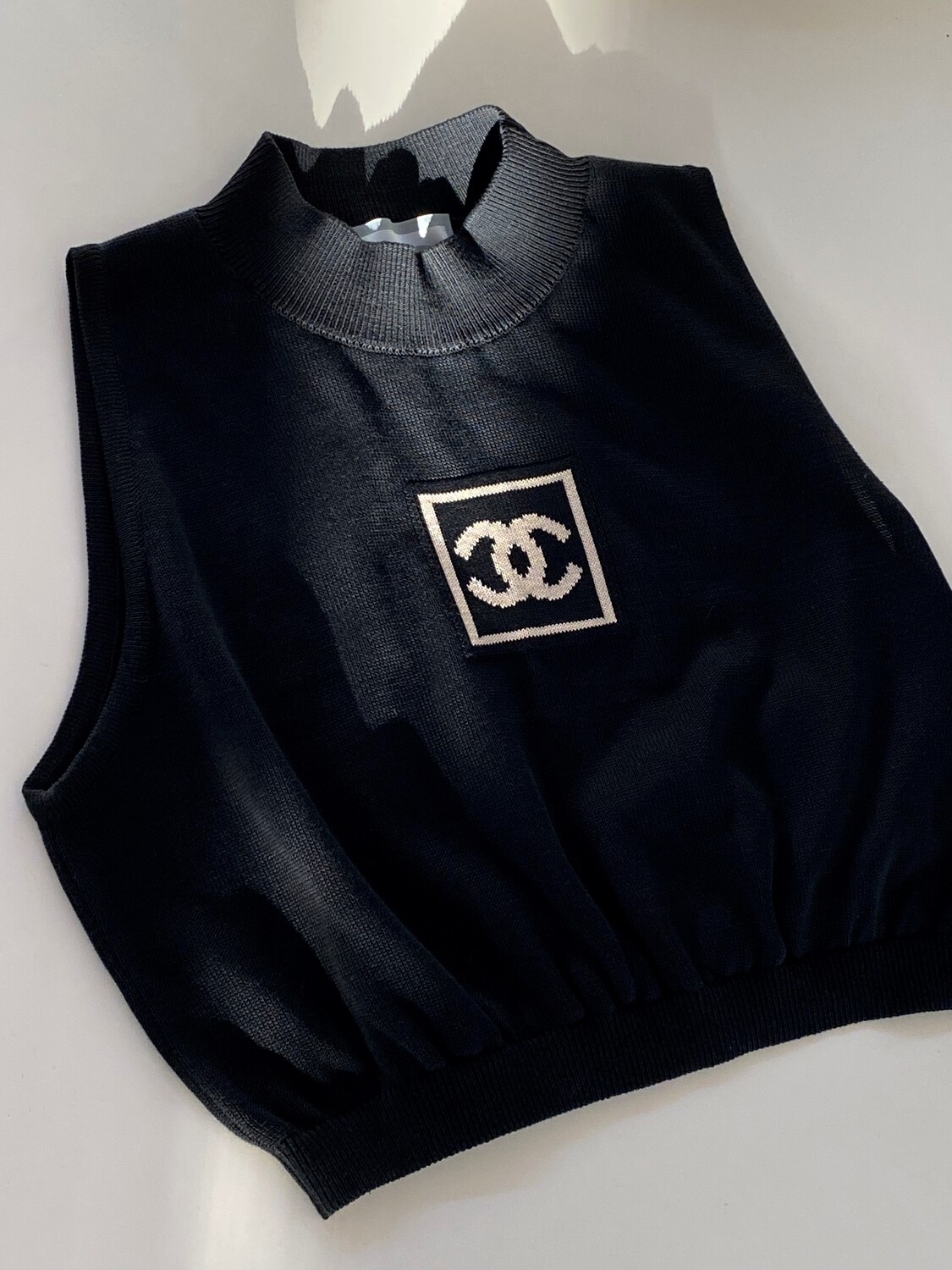 Chanel Cropped Shirt  21 For Sale on 1stDibs  chanel crop shirt chanel  crop top shirt chanel white crop top