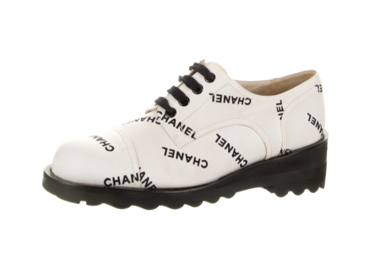 Chanel lace up oxfords store