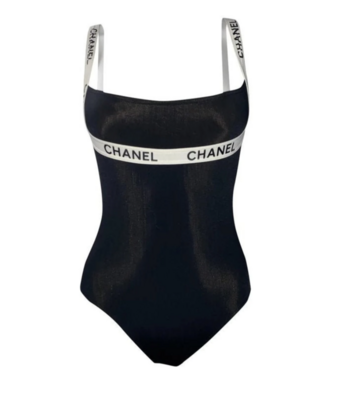 CHANEL VINTAGE 1995 ICONIC LETTER LOGO ONE PIECE SWIMSUIT