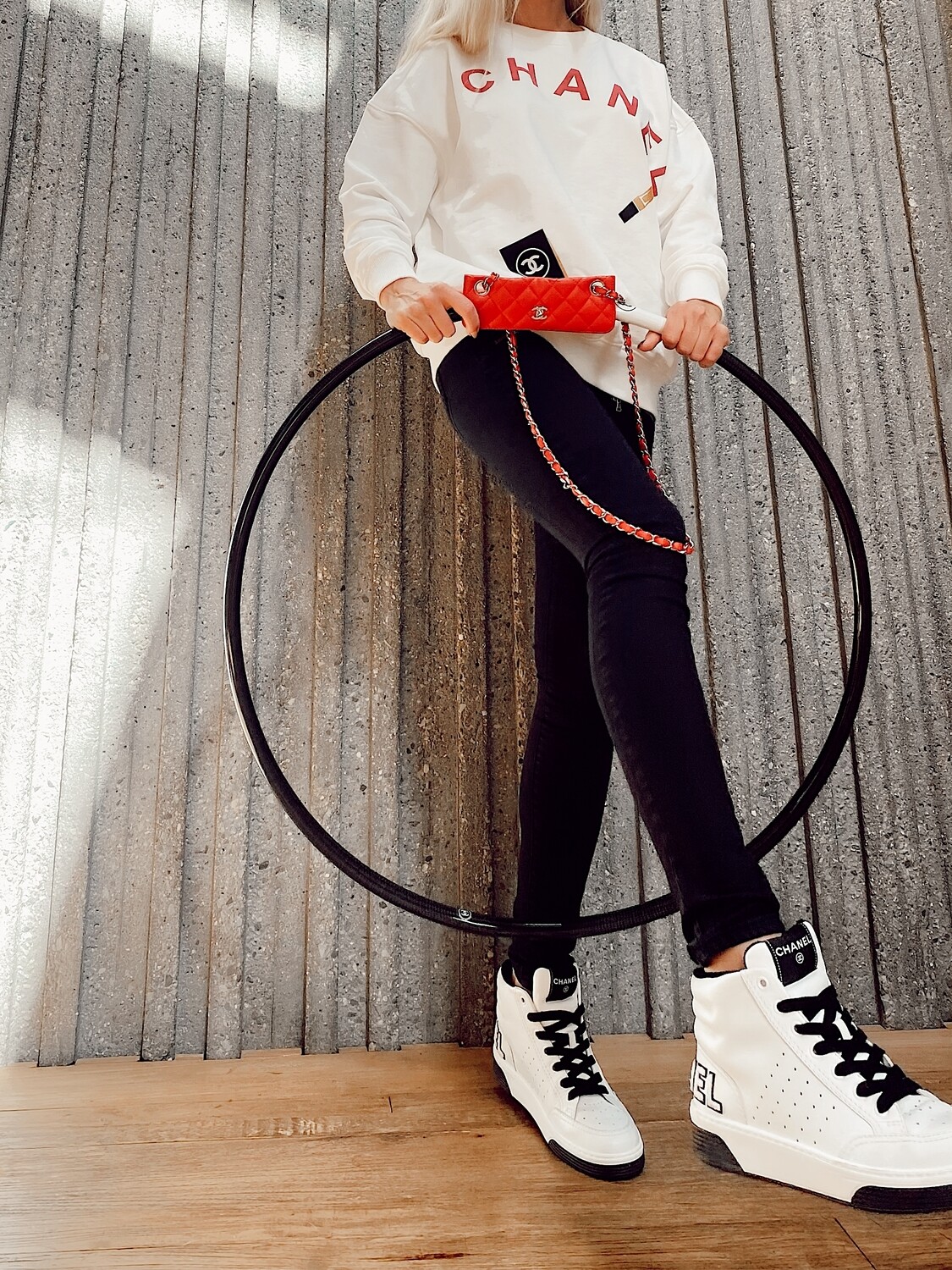 chanel hula hoop bag