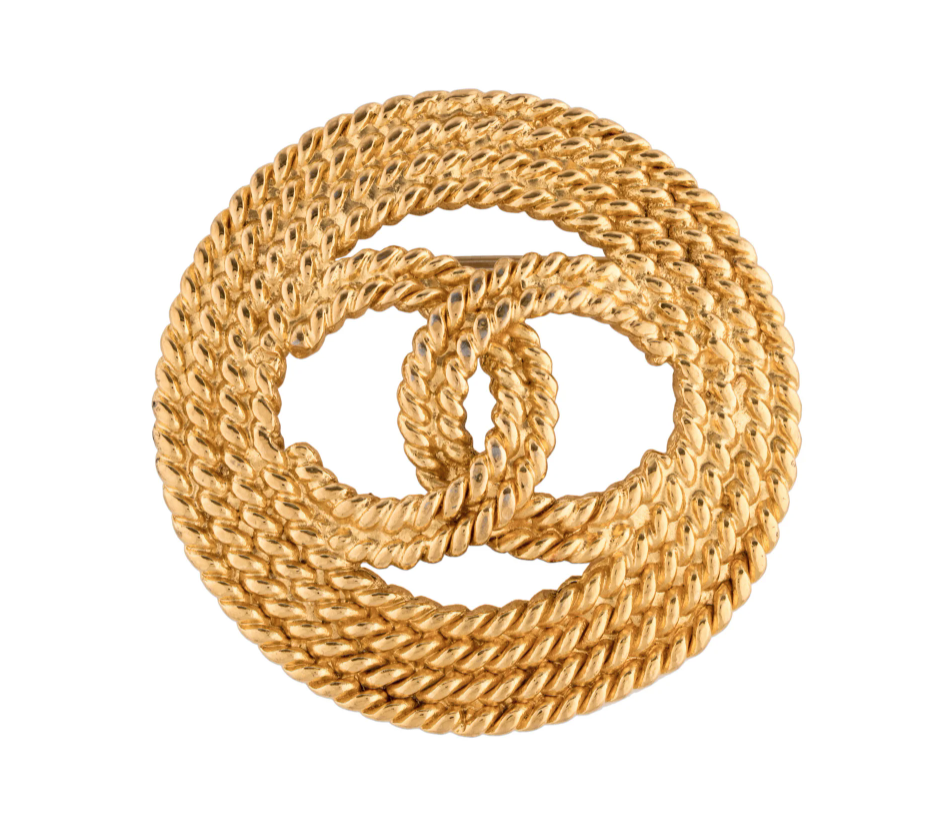 Chanel Gold Rope 'CC' Pin Q6JDJX17DB008
