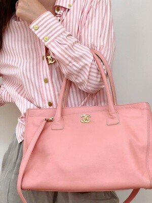 ​CHANEL CC PINK CAVIAR LEATHER EXECUTIVE TOTE