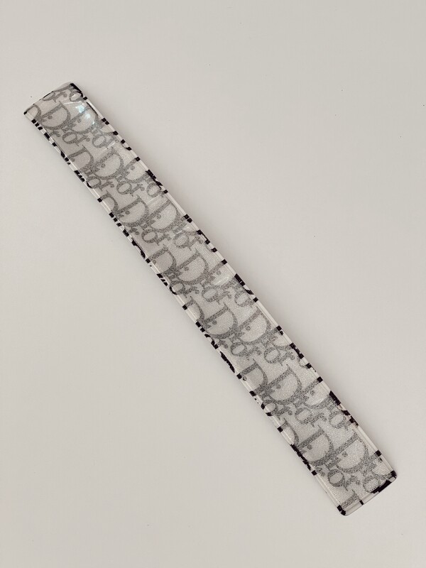 CHRISTIAN DIOR VINTAGE MONOGRAM LOGO SLAP BRACELET