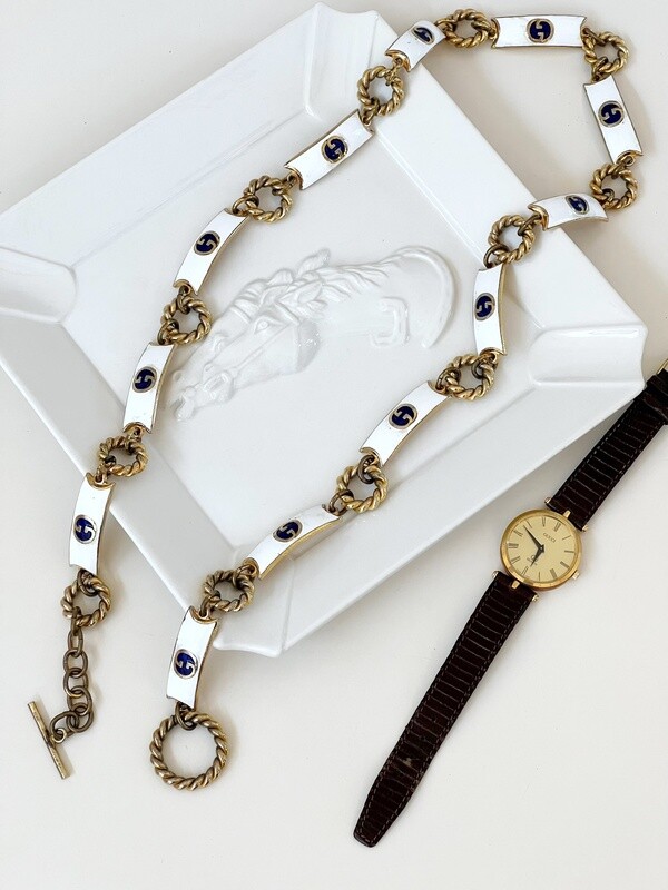 Gucci enamel belt best sale