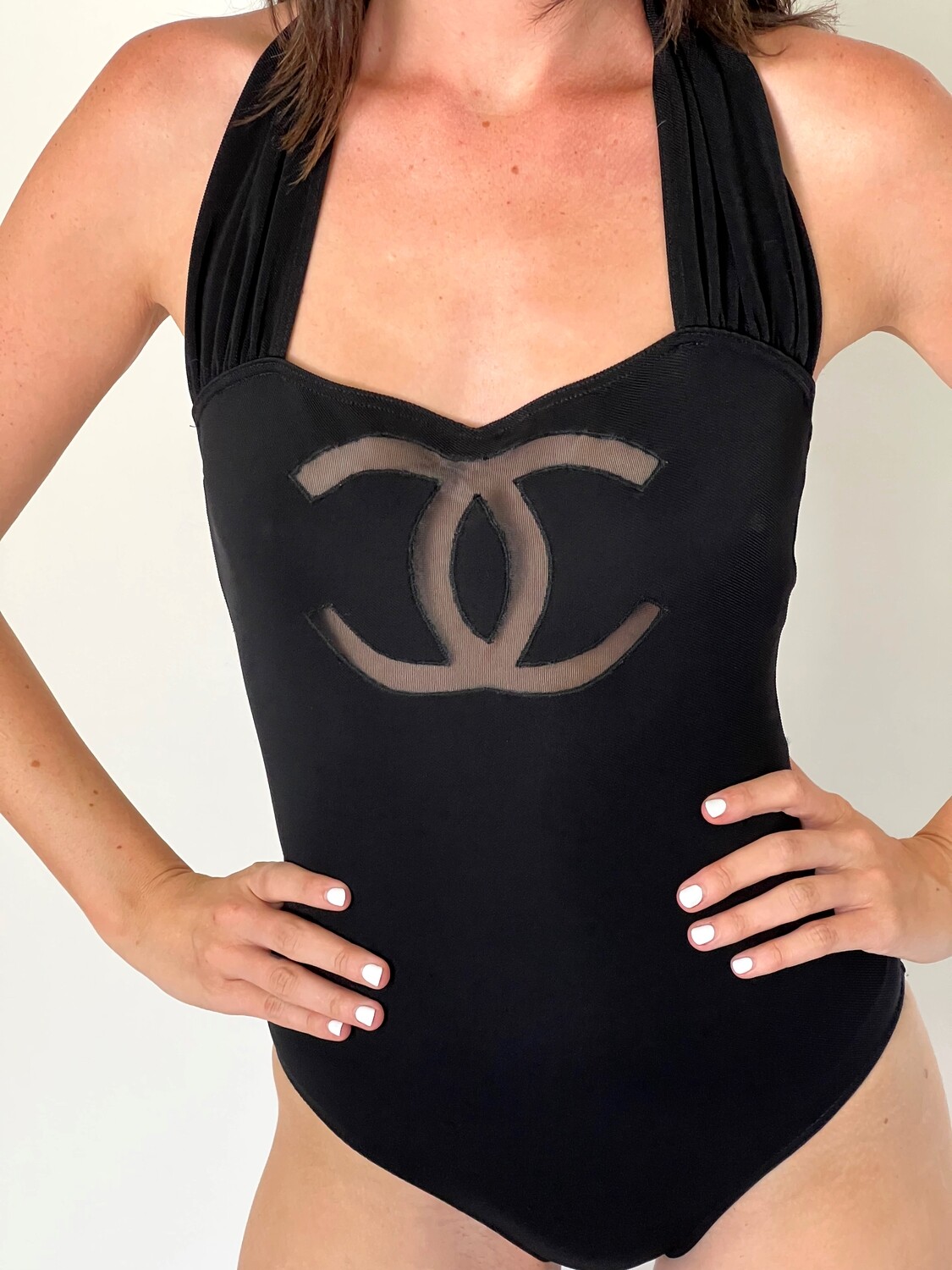 One-piece swimsuit Chanel Gold size 40 FR in Polyamide - 33172710