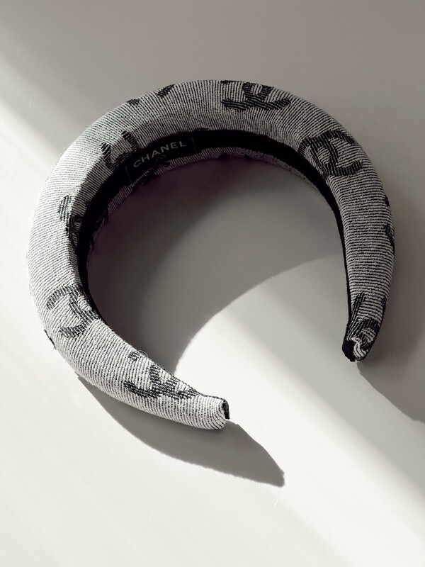 CHANEL CC DENIM LOGO HEADBAND