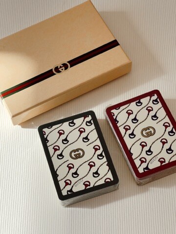 VINTAGE GUCCI HORSEBIT GG PLAYING CARDS - SEALED NEW IN BOX
