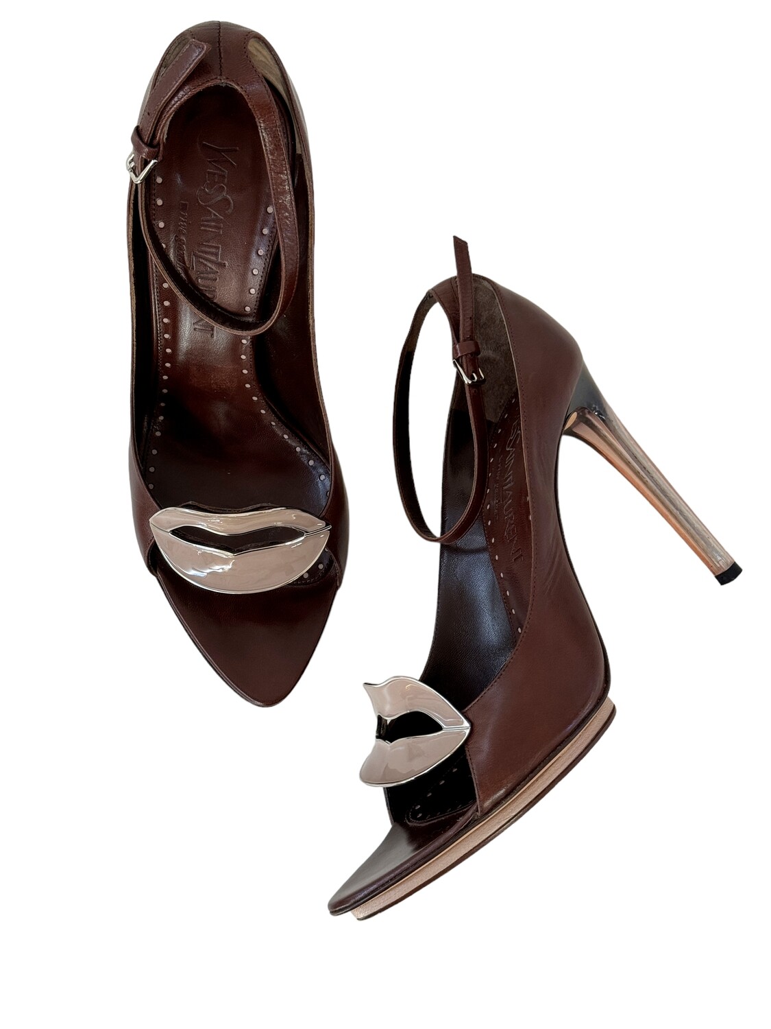 YVES SAINT LAURENT YSL VINTAGE LIPS HEELS / IT 38