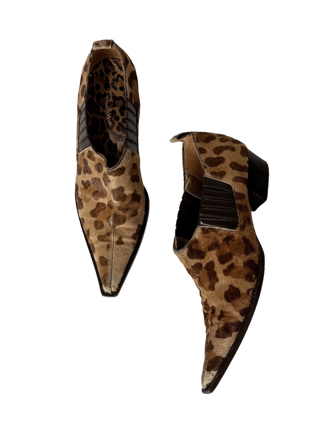 DOLCE &amp; GABBANA VINTAGE WESTERN COWBOY SHORT BOOTS IT 38.5