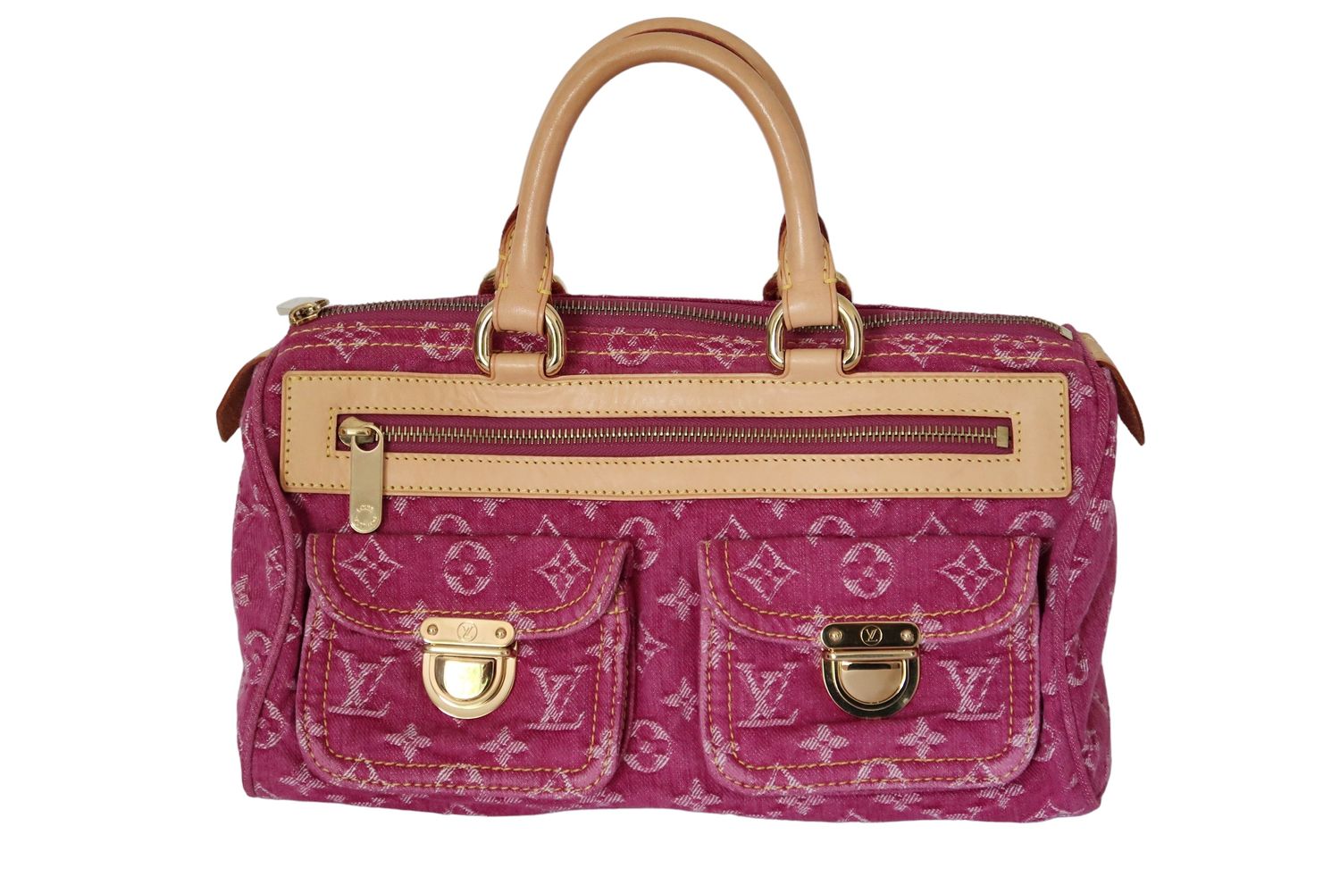 LOUIS VUITTON PINK DENIM MONOGRAM NEO SPEEDY BAG