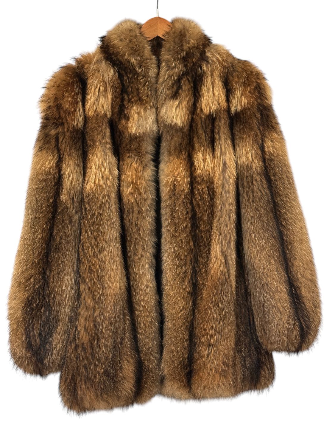 CHRISTIAN DIOR VINTAGE BROWN FOX FUR COAT