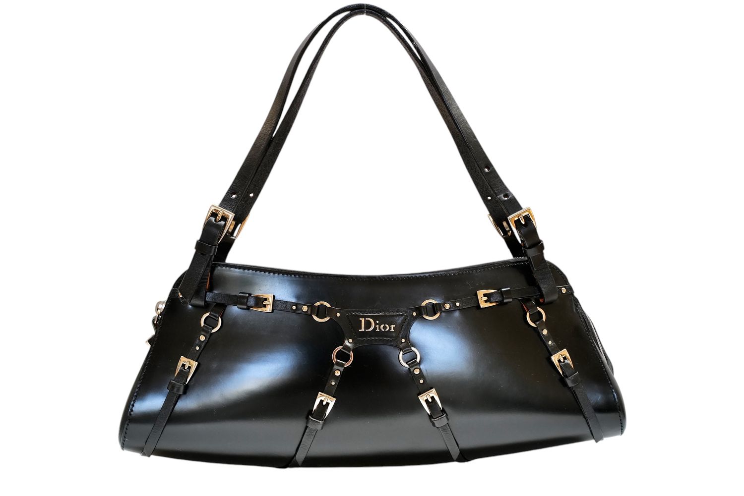 RARE CHRISTIAN DIOR VINTAGE BONDAGE HARNESS SHOULDER BAG GALLIANO ERA