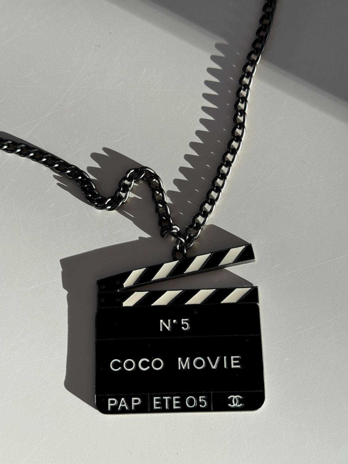 CHANEL RARE MOVIE SCORE PENDANT NECKLACE