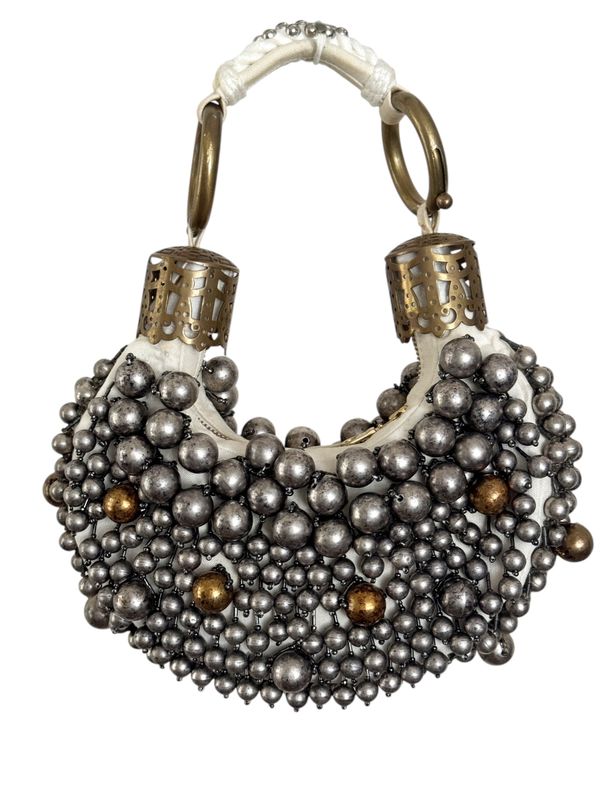 CHLOE VINTAGE PHEOBE PHILO EMBELLISHED BAUBLES HOBO BAG