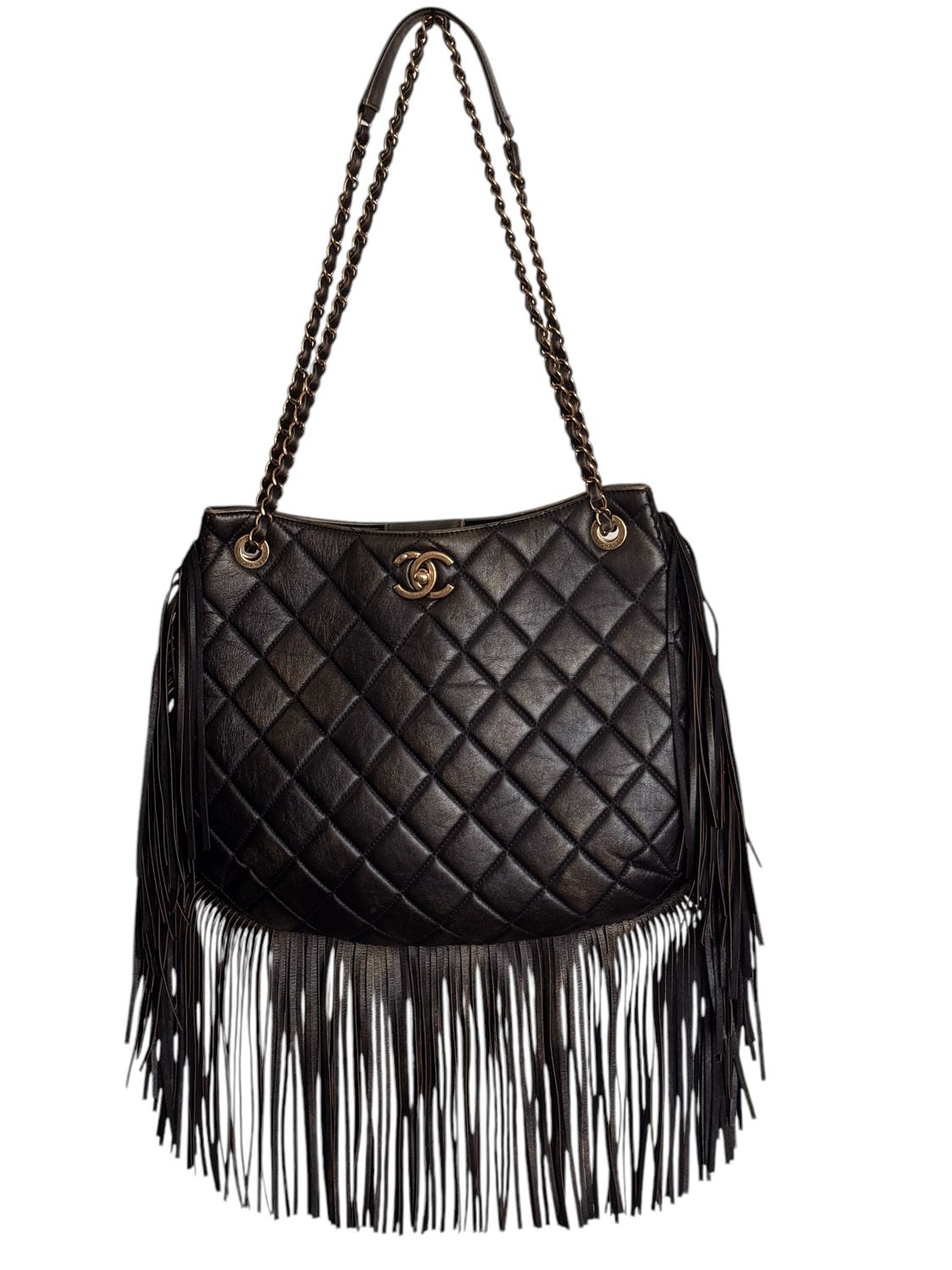 CHANEL PARIS DALLAS LEATHER FRINGE HOBO