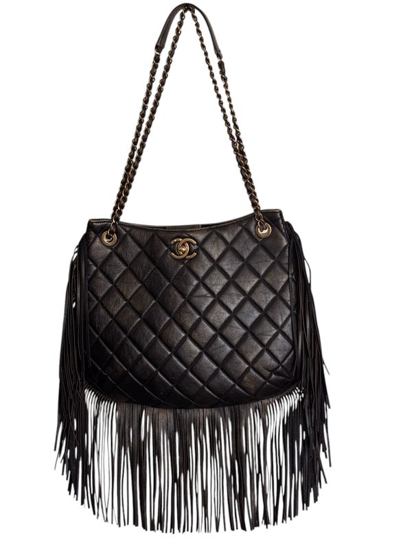 CHANEL PARIS DALLAS LEATHER FRINGE HOBO