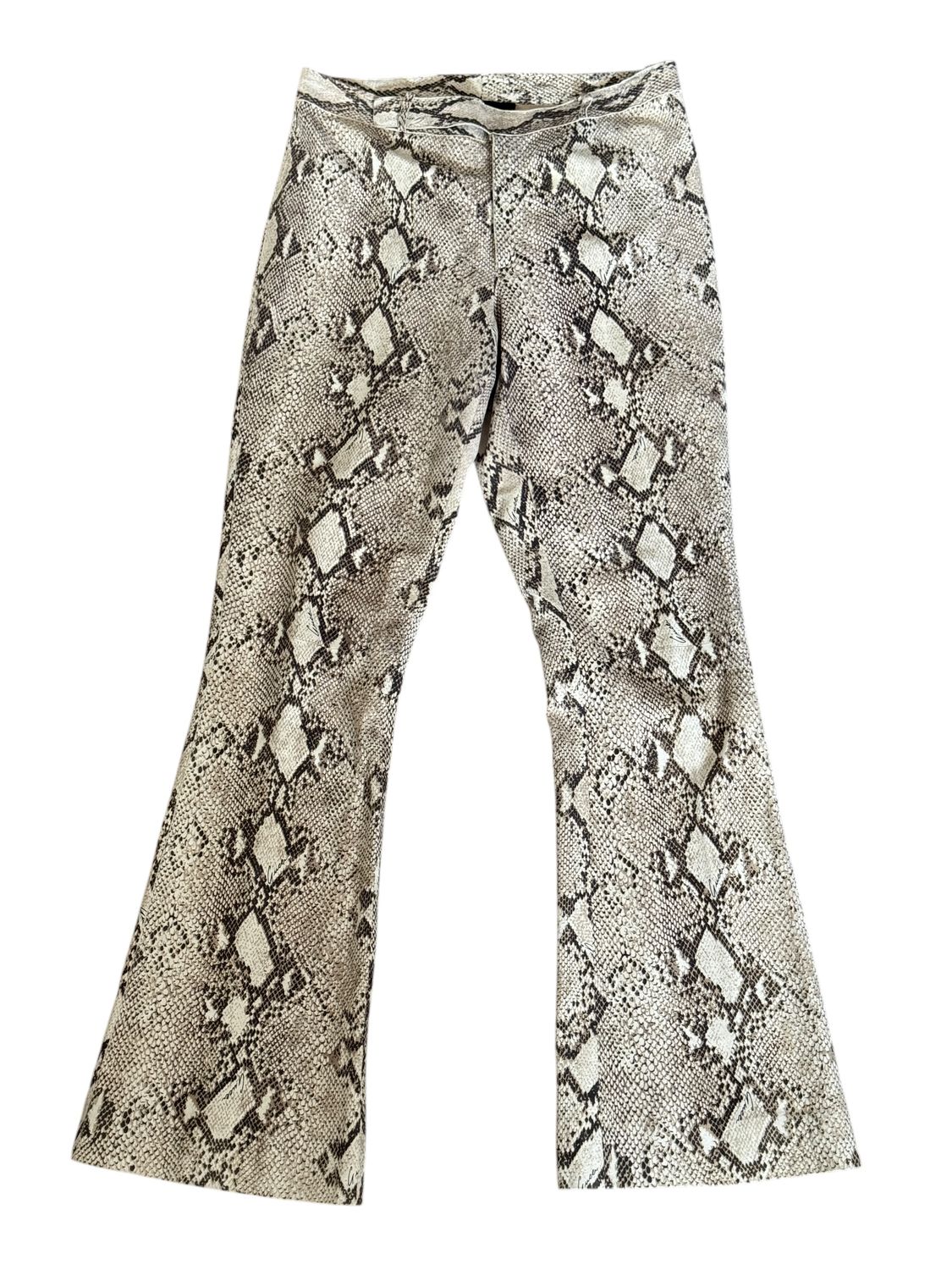 GUCCI BY TOM FORD S/S 2000 PYTHON SNAKE PRINT LEATHER PANTS