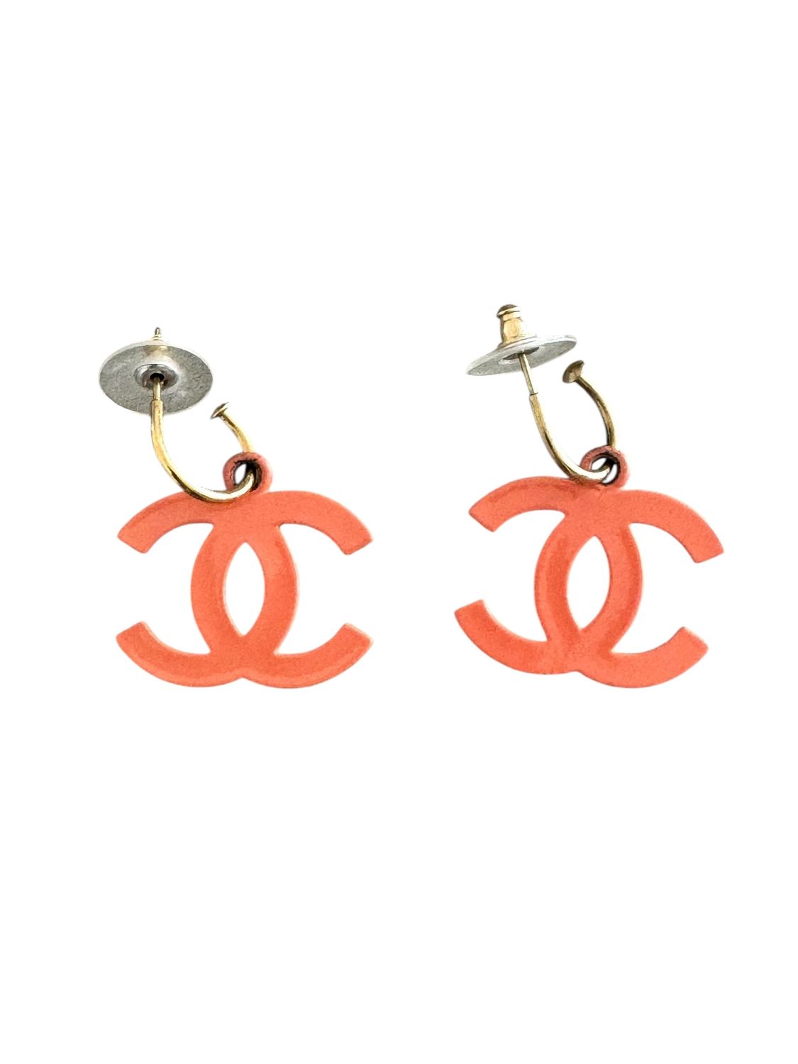 CHANEL VINTAGE 1993 CC DANGLE EARRINGS