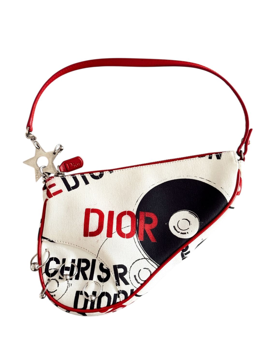 CHRISTIAN DIOR VINTAGE HARDCORE PIERCINGS MINI SADDLE POCHETTE BAG
