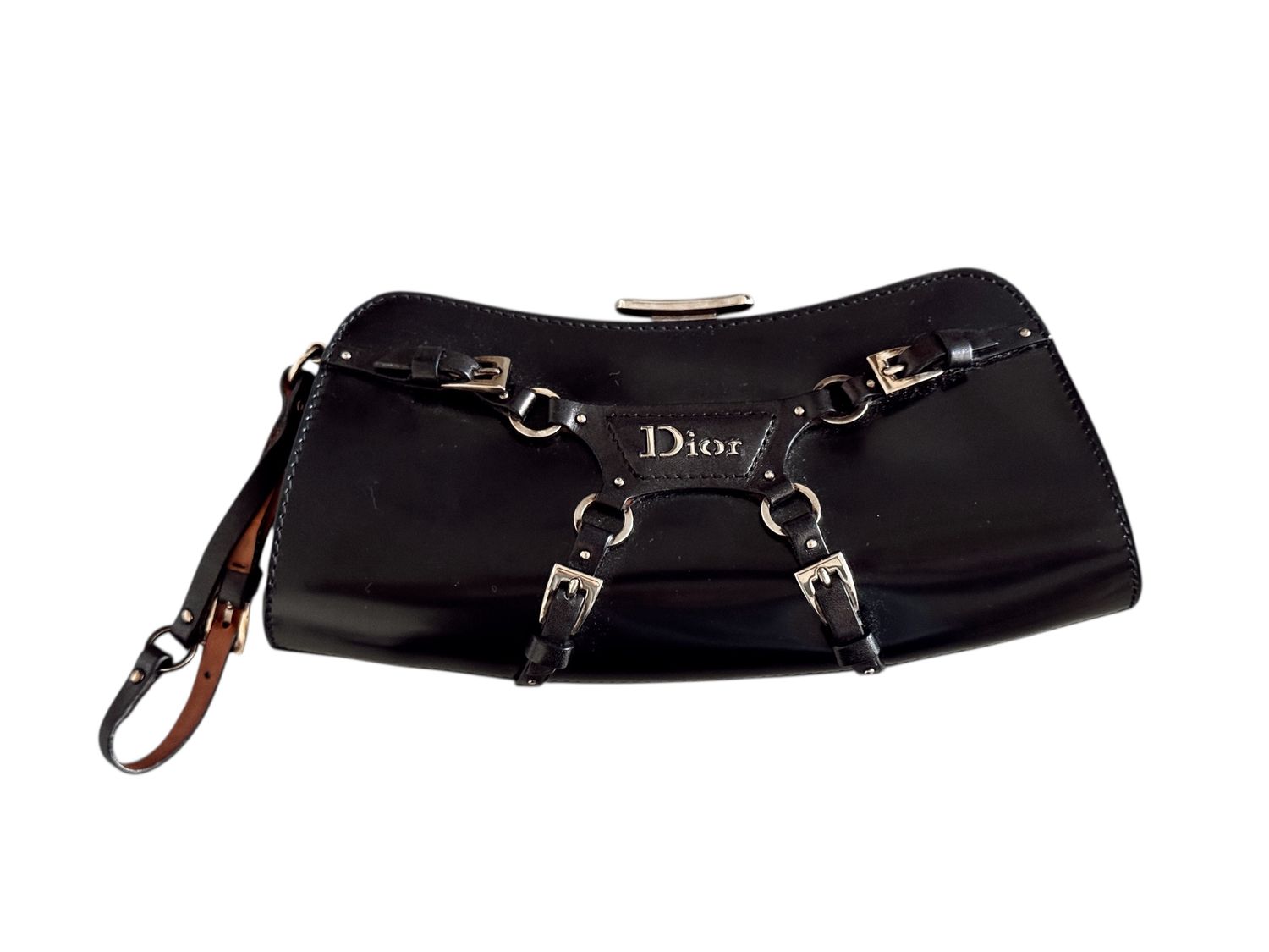 RARE CHRISTIAN DIOR VINTAGE BONDAGE HARNESS SHOULDER BAG GALLIANO ERA