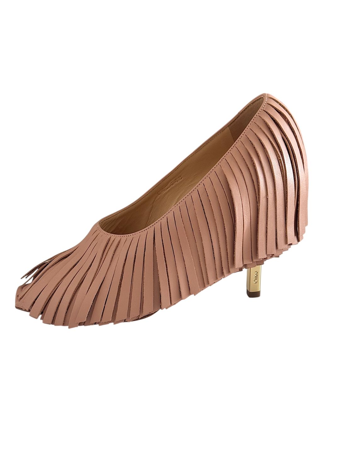 CHLOE LEATHER FRINGE HEELS SP 2025 / IT 38
