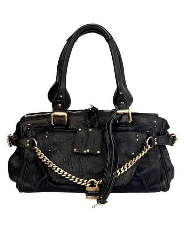 CHLOE VINTAGE PADDINGTON CHAIN &amp; LOCK BAG