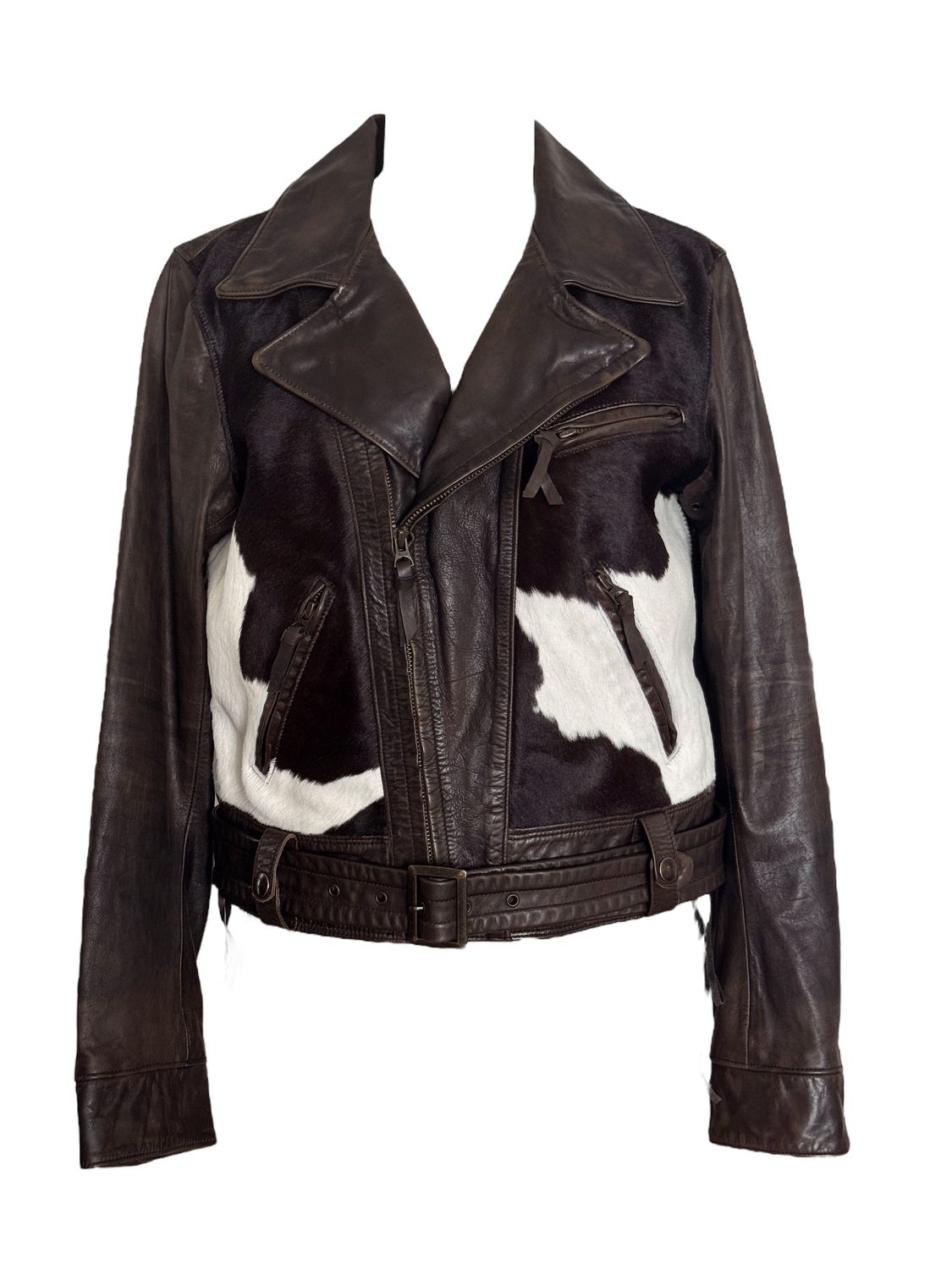 RALPH LAUREN PURPLE LABEL PONYHAIR  LEATHER JACKET