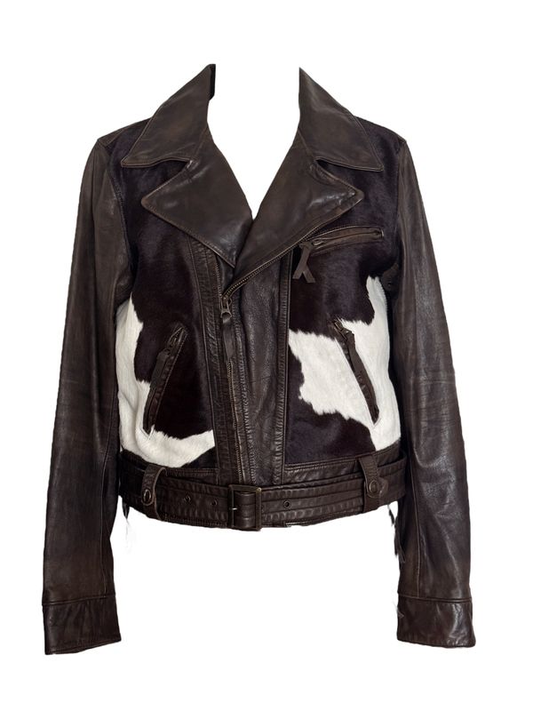 RALPH LAUREN PURPLE LABEL PONYHAIR  LEATHER JACKET