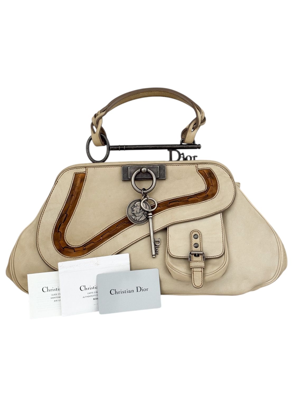 CHRISTIAN DIOR VINTAGE FRAMED GAUCHO SADDLE BAG