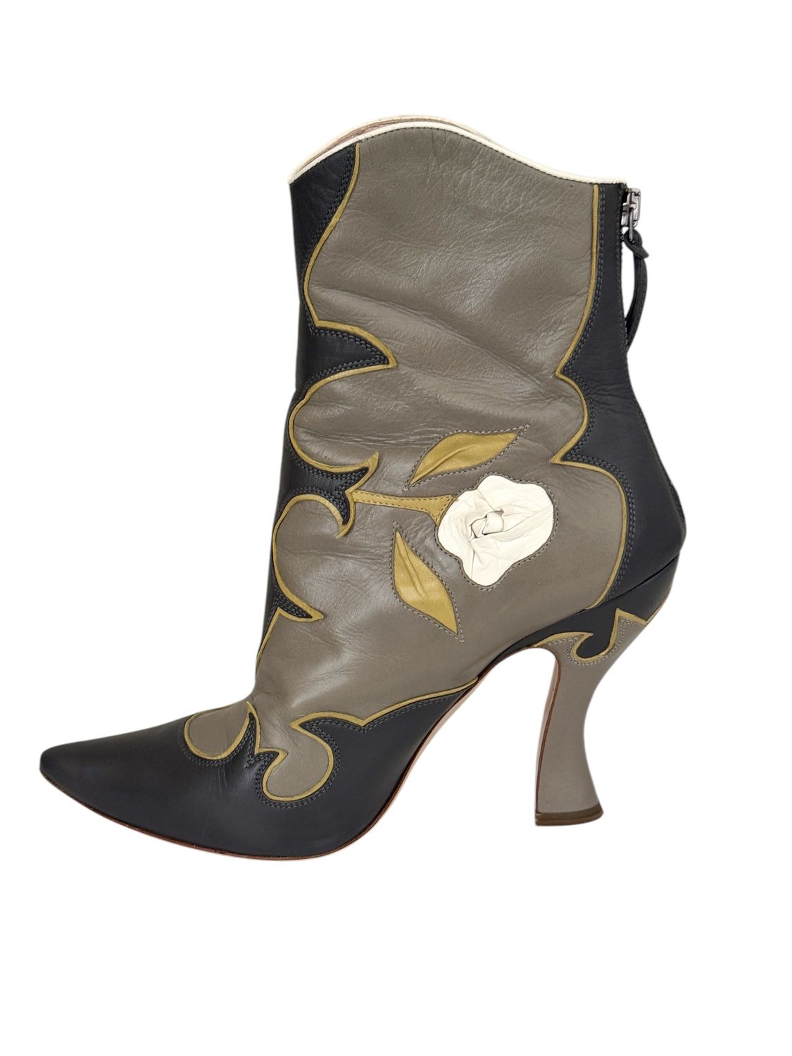 MIU MIU VINTAGE RARE ROSE WESTERN BOOTS / IT 39