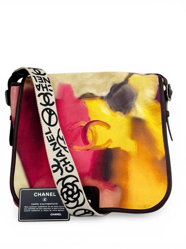 CHANEL MULTICOLOR FLOWER POWER MESSENGER CROSSBODY BAG
