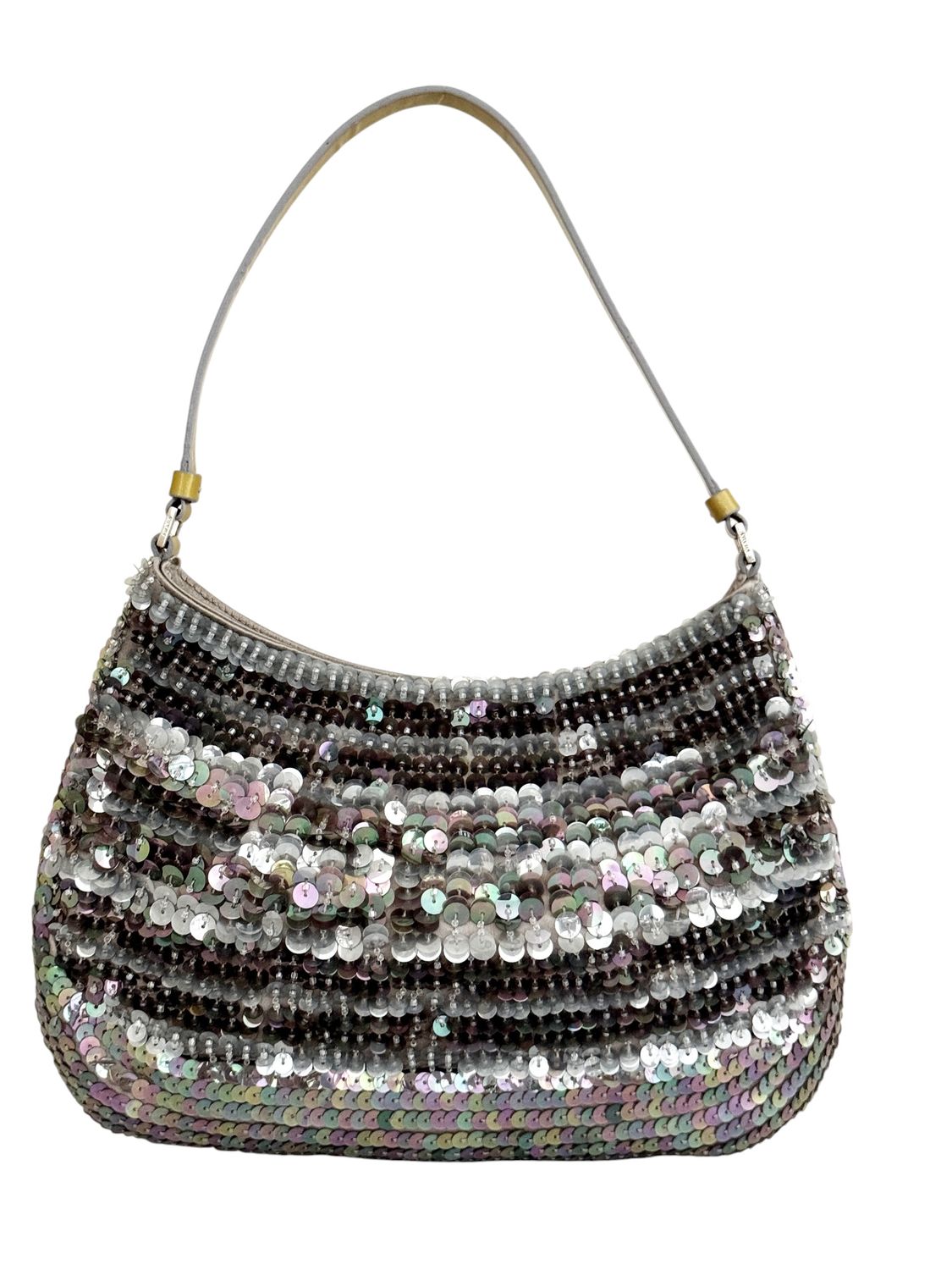 PRADA VINTAGE RARE SEQUIN EMBELLISHED MINI HOBO BAG
