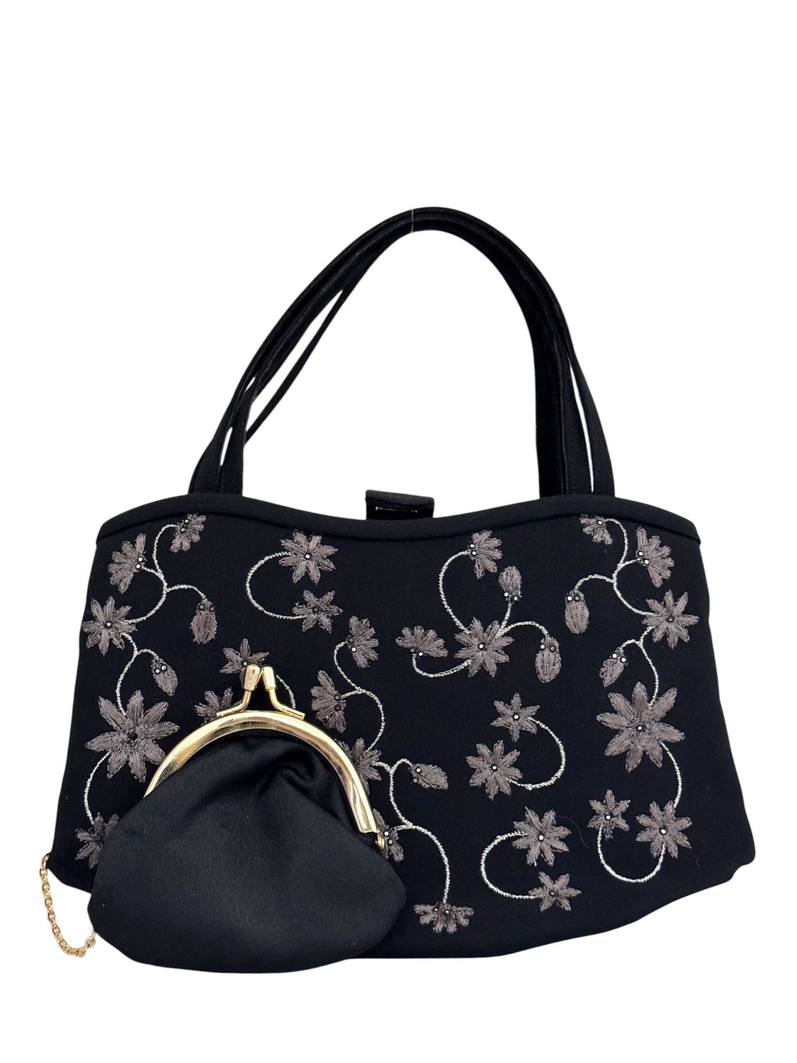 MANOLO BLAHNIK FLORAL EMBROIDERED MINI BAG