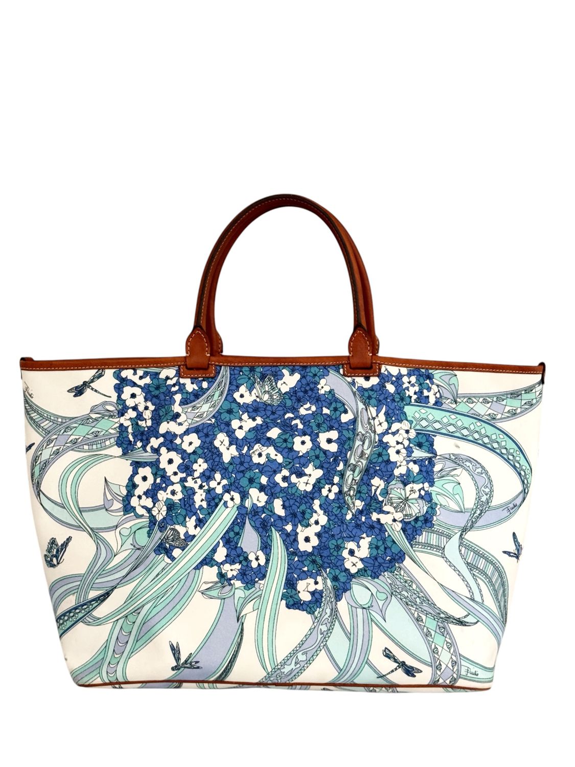 EMILIO PUCCI FLORAL PRINT BEACH BAG