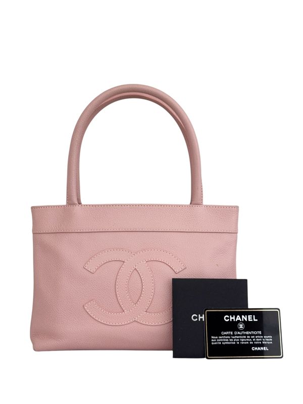 CHANEL VINTAGE CC PINK TIMELESS CAVIAR LEATHER TOP HANDLE MINI BAG