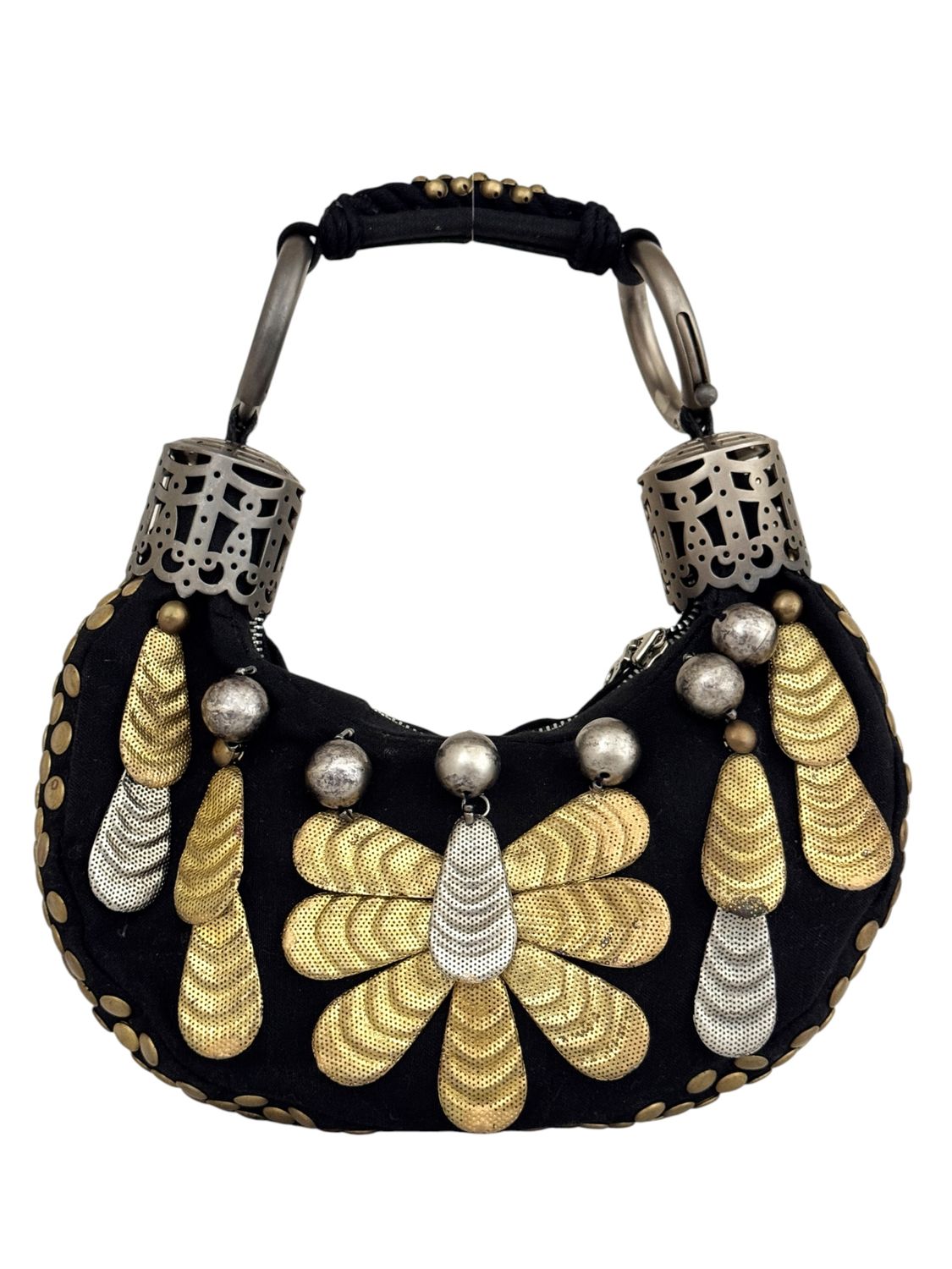 CHLOE PHEOBE PHILO METAL DETAIL EMBELLISHED HOBO BAG