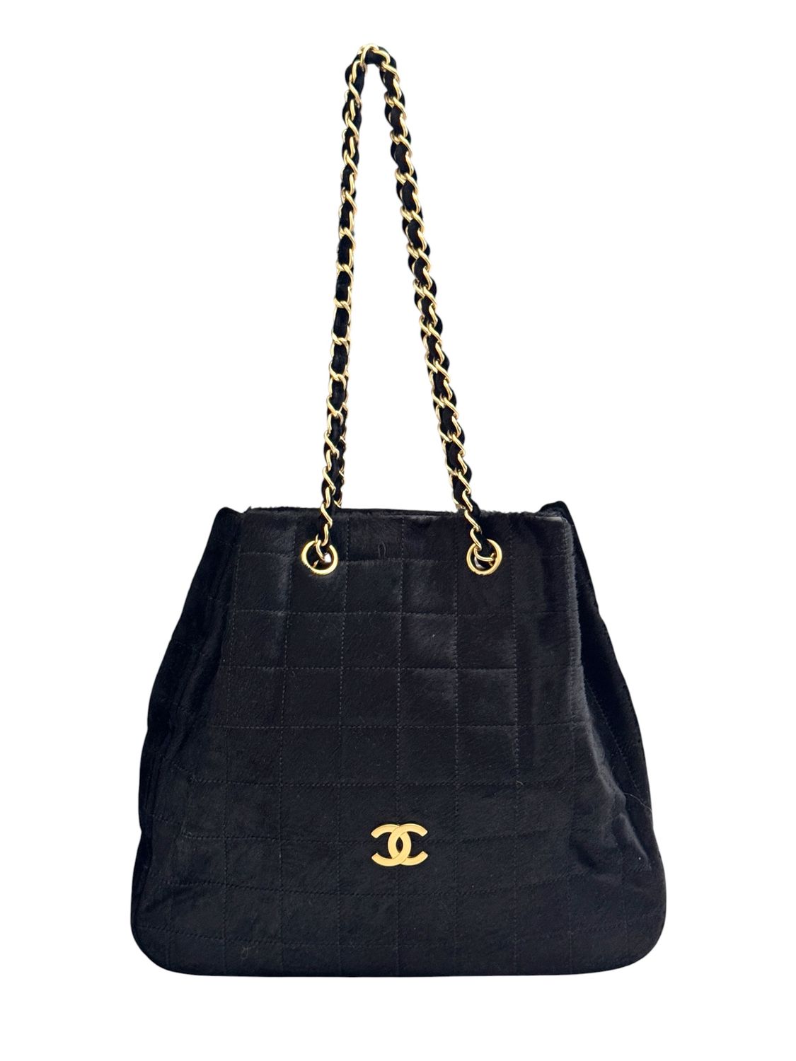 CHANEL PONY HAIR QUILTED CC CHAIN SHOULDER BAG