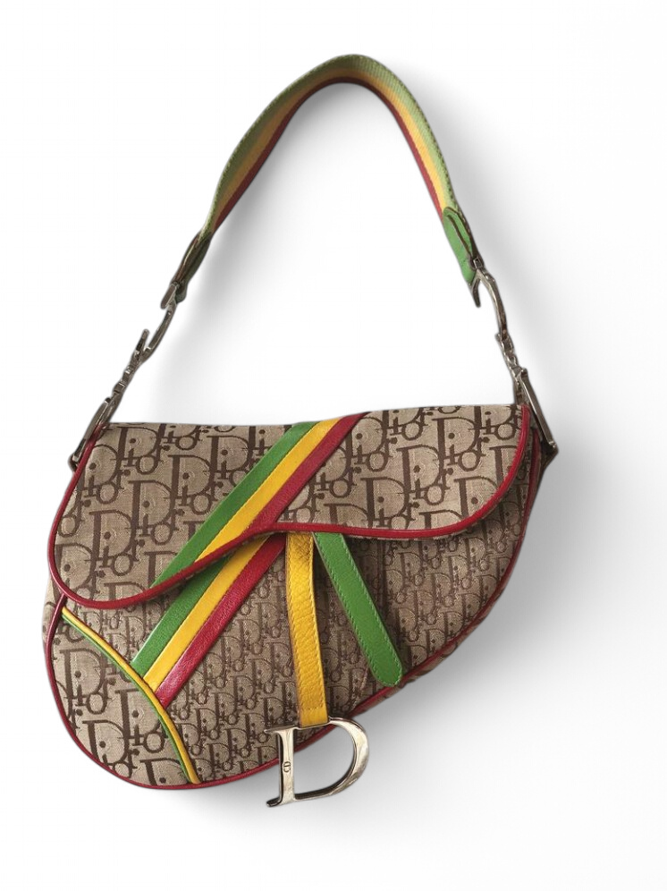 CHRISTIAN DIOR MONOGRAM RASTA SADDLE BAG - EXCELLENT CONDITION
