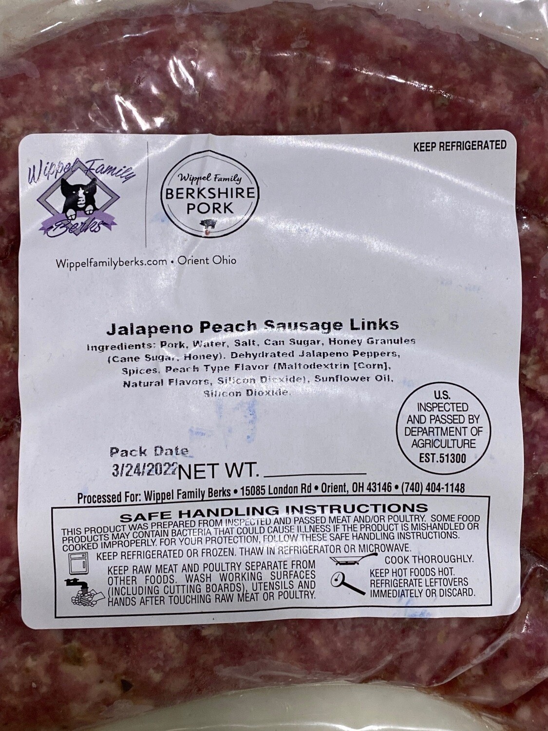 Jalapeno Peach Bratwurst
