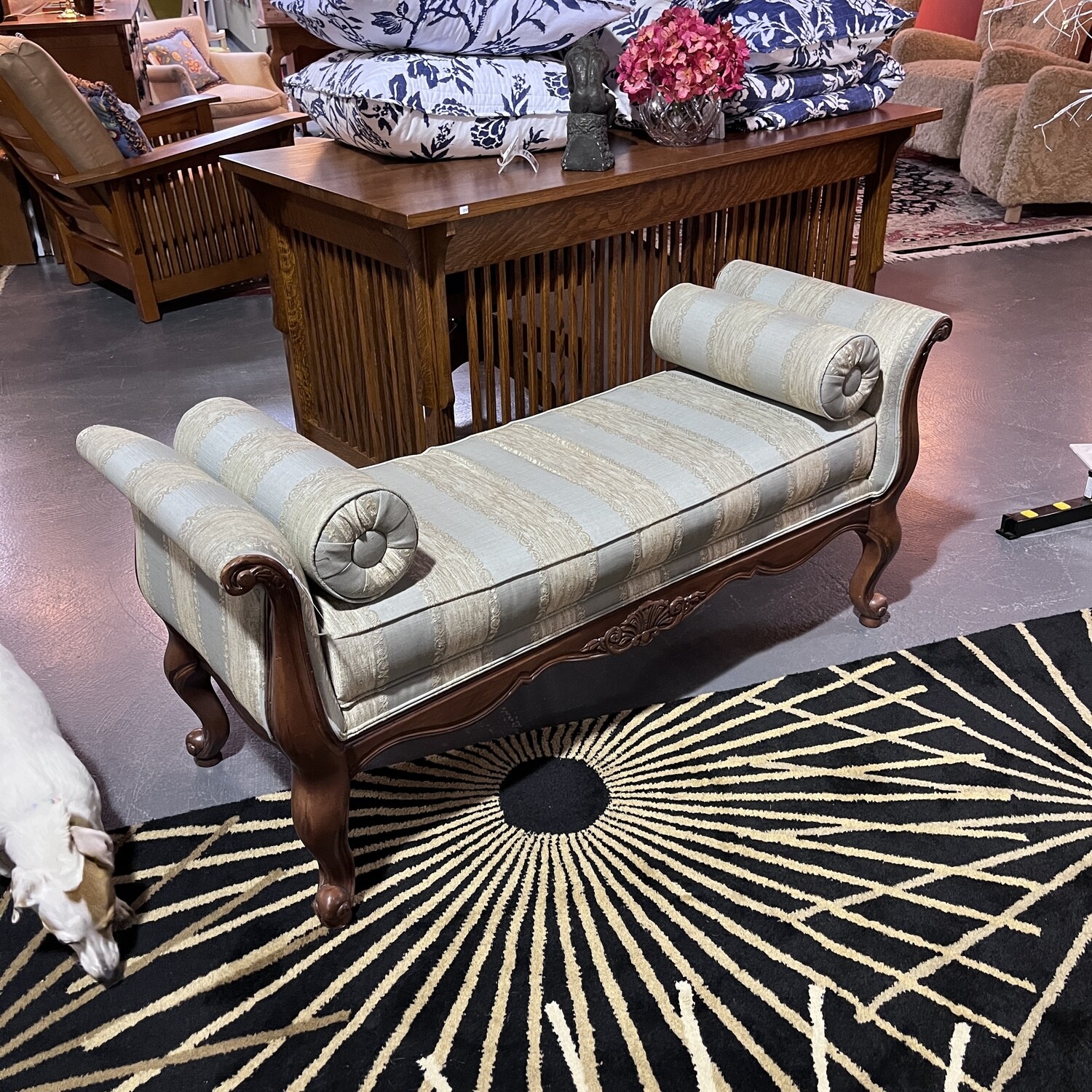 Ethan Allen Rolledarm Bench