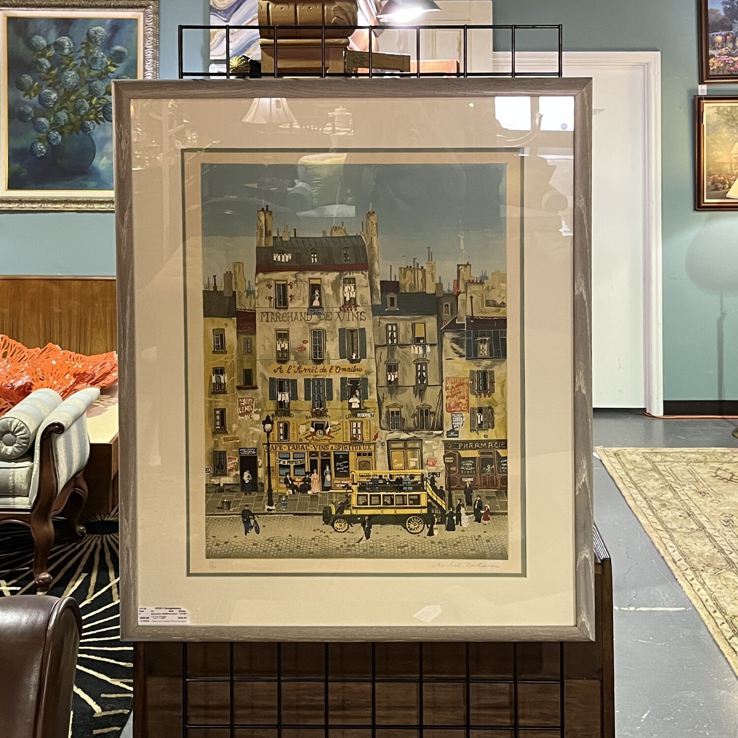 Delacroix Print of Houses on Omnibus Route