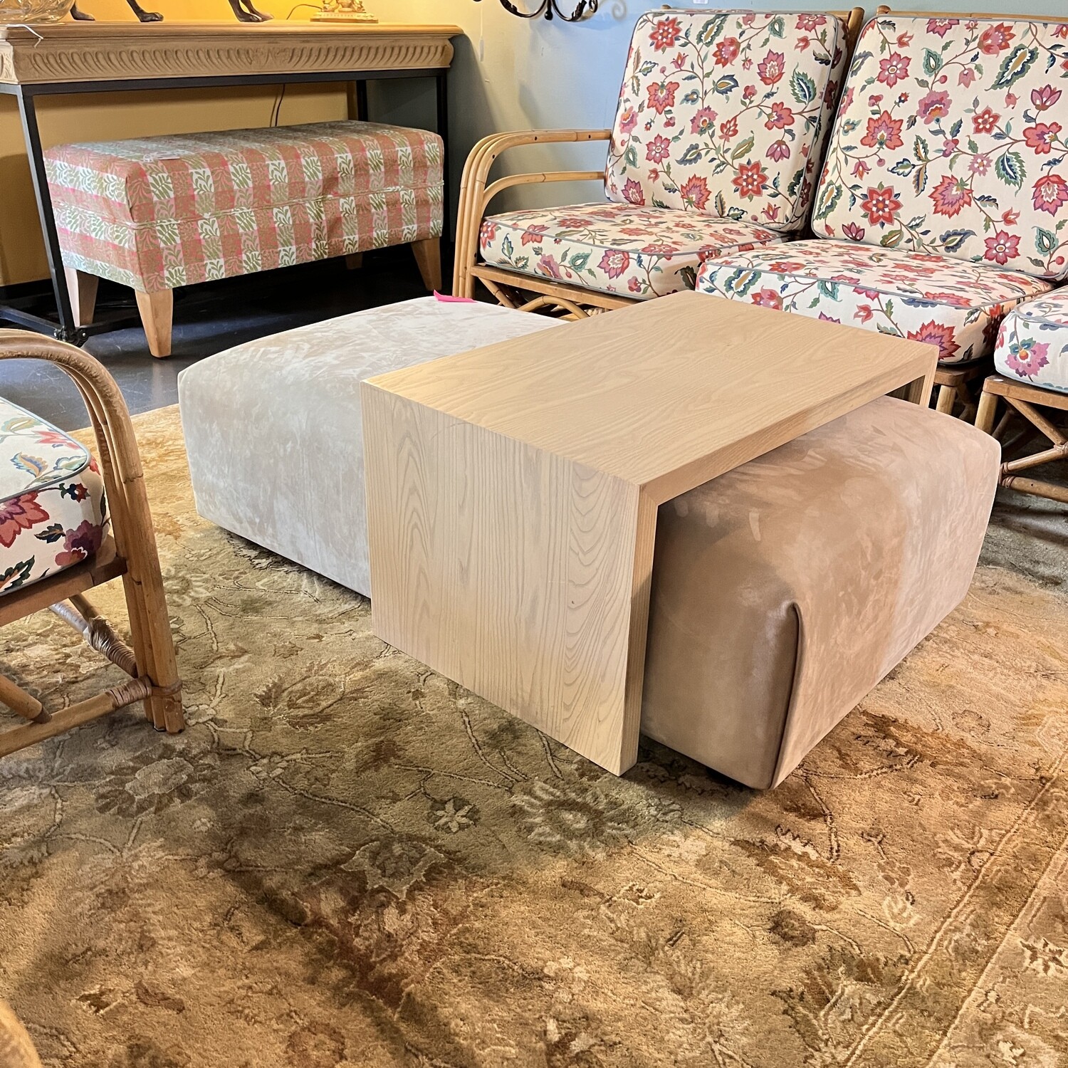 Maiden Home "Bowery" Ottoman with Table