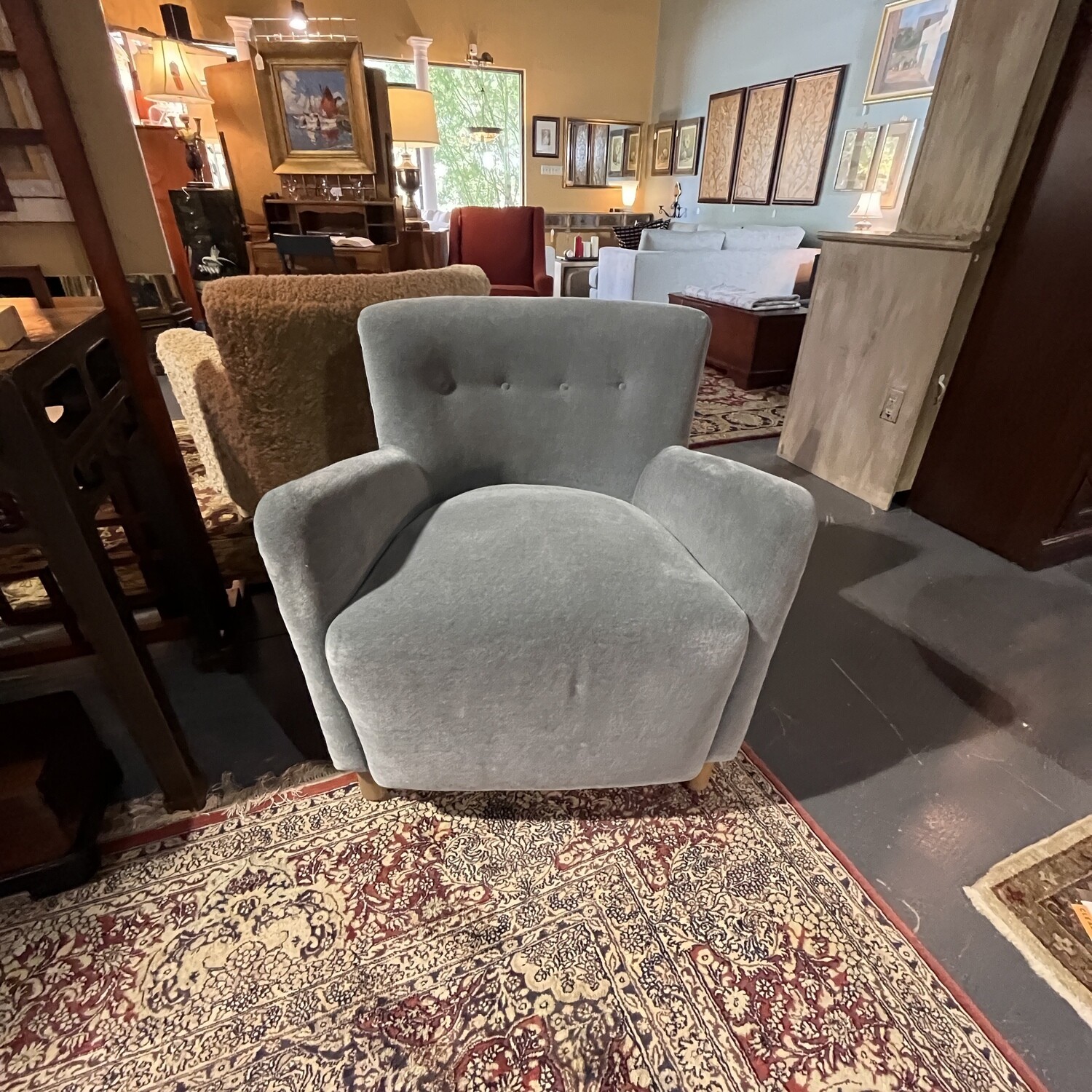 Maiden Home "Perry" Chair in Mohair