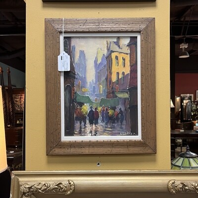 Original Oil on Canvas - Midcentury Street Scene #2