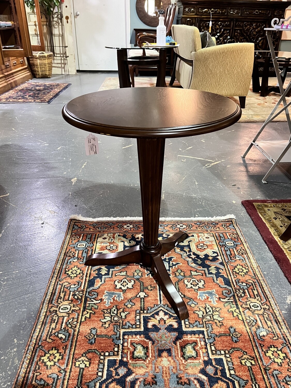 Round Wood Pedestal Table