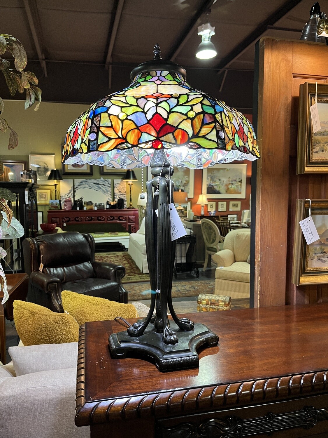 Reproduction Stained Glass Lamp